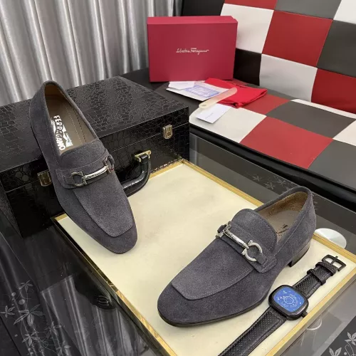 Replica Salvatore Ferragamo Leather Shoes For Men #1381480 $108.00 USD for Wholesale