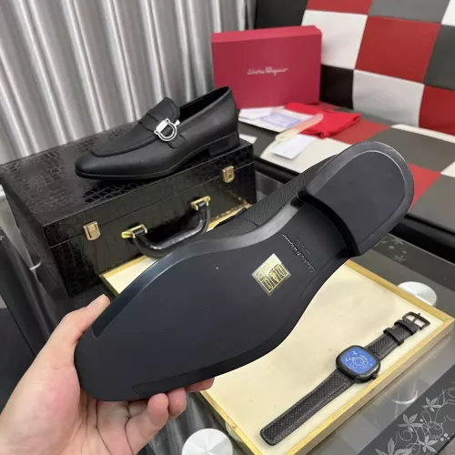 Replica Salvatore Ferragamo Leather Shoes For Men #1381485 $108.00 USD for Wholesale