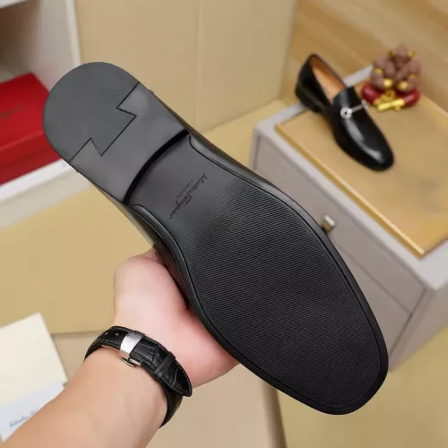 Replica Salvatore Ferragamo Leather Shoes For Men #1381489 $88.00 USD for Wholesale