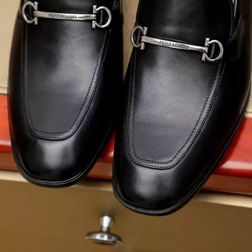 Replica Salvatore Ferragamo Leather Shoes For Men #1381490 $88.00 USD for Wholesale