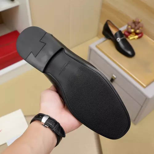 Replica Salvatore Ferragamo Leather Shoes For Men #1381490 $88.00 USD for Wholesale