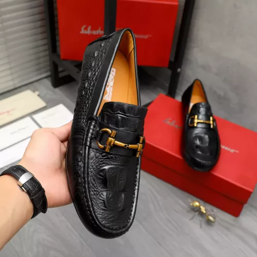 Replica Salvatore Ferragamo Leather Shoes For Men #1381826 $80.00 USD for Wholesale