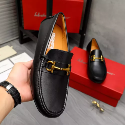 Replica Salvatore Ferragamo Leather Shoes For Men #1381828 $80.00 USD for Wholesale
