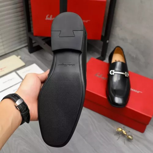Replica Salvatore Ferragamo Leather Shoes For Men #1381832 $88.00 USD for Wholesale