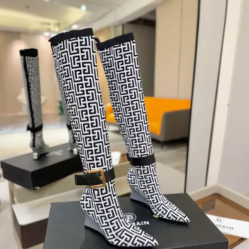 Replica Balmain Boots For Women #1382052 $145.00 USD for Wholesale