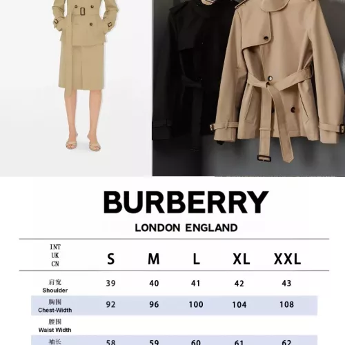 Replica Burberry Trench Coat Long Sleeved For Women #1387277 $162.00 USD for Wholesale