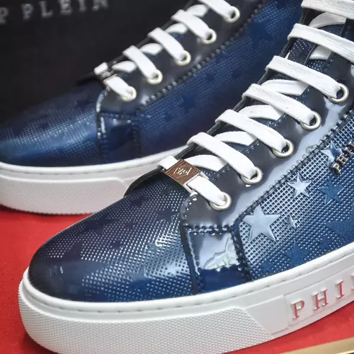 Replica Philipp Plein PP High Tops Shoes For Men #1387892 $92.00 USD for Wholesale