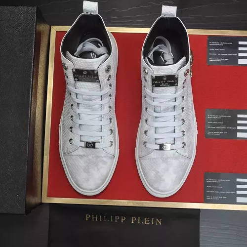 Replica Philipp Plein PP High Tops Shoes For Men #1387896 $92.00 USD for Wholesale
