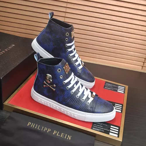 Replica Philipp Plein PP High Tops Shoes For Men #1387897 $92.00 USD for Wholesale