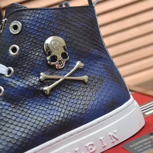 Replica Philipp Plein PP High Tops Shoes For Men #1387897 $92.00 USD for Wholesale