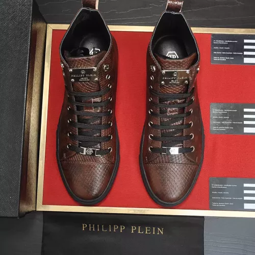 Replica Philipp Plein PP High Tops Shoes For Men #1387900 $92.00 USD for Wholesale