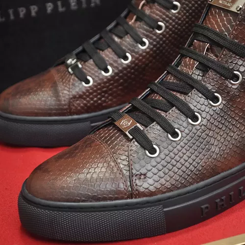 Replica Philipp Plein PP High Tops Shoes For Men #1387900 $92.00 USD for Wholesale