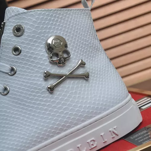 Replica Philipp Plein PP High Tops Shoes For Men #1387901 $92.00 USD for Wholesale