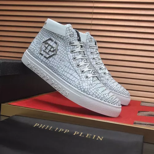 Replica Philipp Plein PP High Tops Shoes For Men #1387910 $92.00 USD for Wholesale