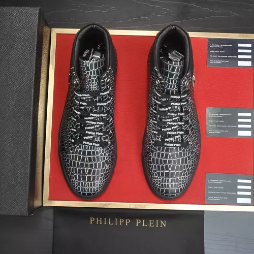 Replica Philipp Plein PP High Tops Shoes For Men #1387911 $92.00 USD for Wholesale