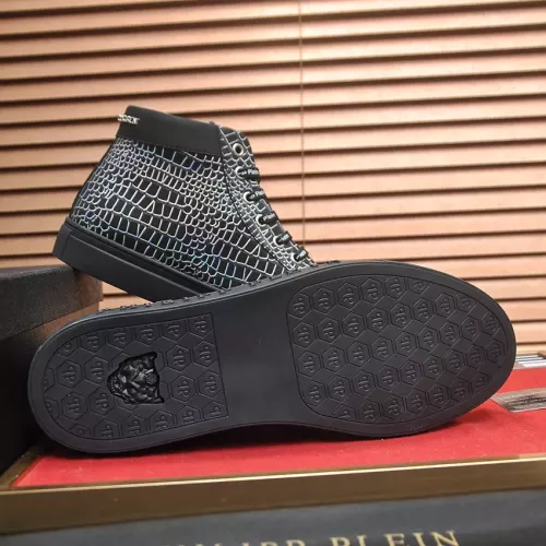 Replica Philipp Plein PP High Tops Shoes For Men #1387911 $92.00 USD for Wholesale