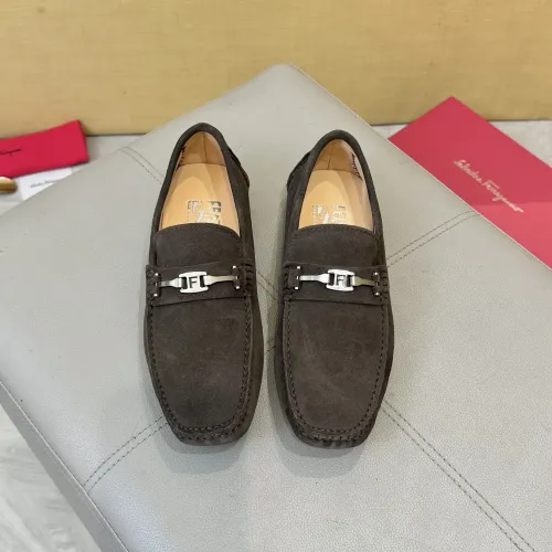 Replica Salvatore Ferragamo Leather Shoes For Men #1391717 $96.00 USD for Wholesale