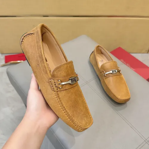 Replica Salvatore Ferragamo Leather Shoes For Men #1391720 $96.00 USD for Wholesale
