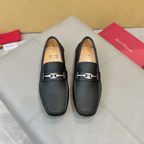 Replica Salvatore Ferragamo Leather Shoes For Men #1391725 $96.00 USD for Wholesale