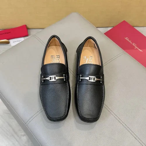 Replica Salvatore Ferragamo Leather Shoes For Men #1391733 $96.00 USD for Wholesale