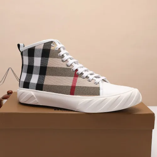 Replica Burberry High Tops Shoes For Men #1391795 $76.00 USD for Wholesale
