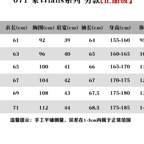 Replica Moncler Down Feather Coat Long Sleeved For Unisex #1391818 $130.00 USD for Wholesale