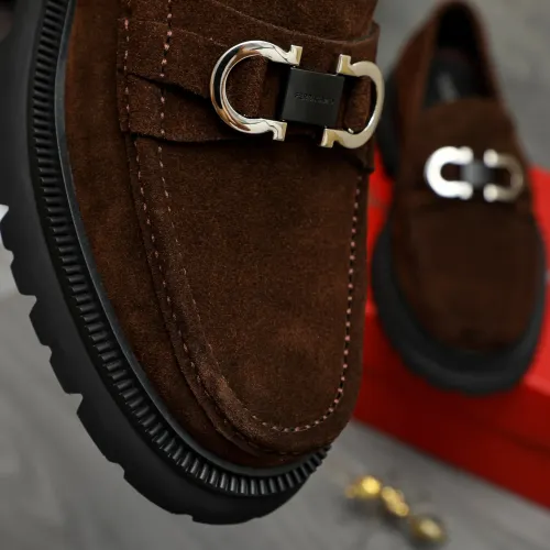 Replica Salvatore Ferragamo Leather Shoes For Men #1392097 $112.00 USD for Wholesale