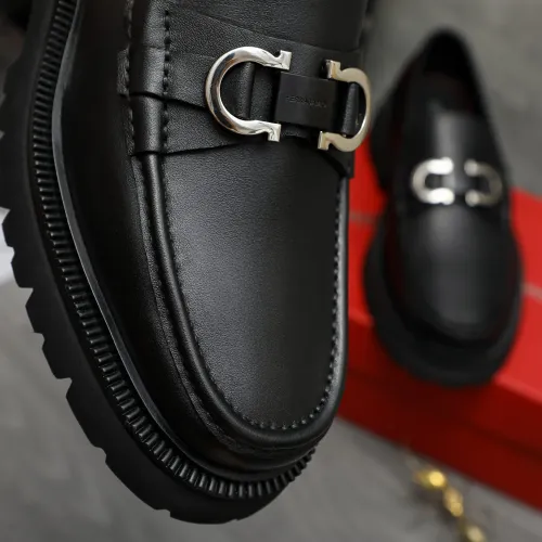 Replica Salvatore Ferragamo Leather Shoes For Men #1392105 $112.00 USD for Wholesale