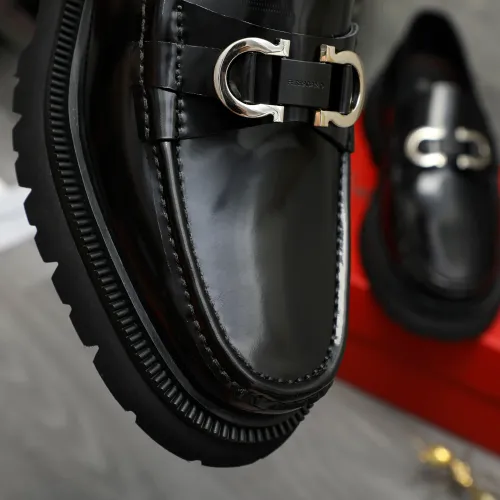 Replica Salvatore Ferragamo Leather Shoes For Men #1392109 $112.00 USD for Wholesale