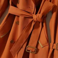 $132.00 USD Burberry Trench Coat Long Sleeved For Women #1391095