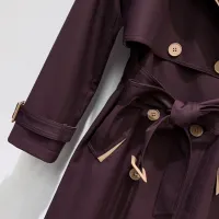 $132.00 USD Burberry Trench Coat Long Sleeved For Women #1391098