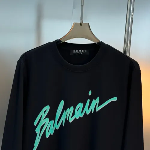 Replica Balmain T-Shirts Long Sleeved For Men #1393465 $80.00 USD for Wholesale