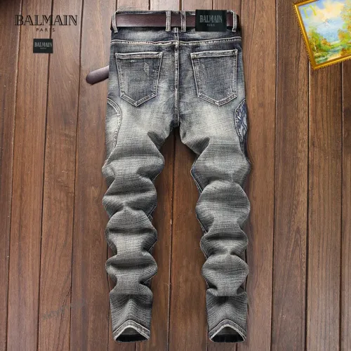 Replica Balmain Jeans For Men #1394585 $48.00 USD for Wholesale