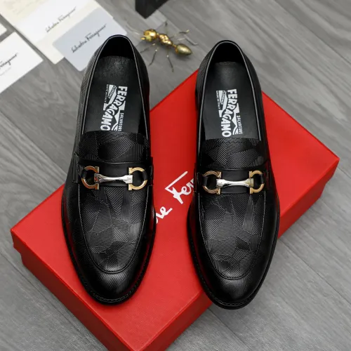 Replica Salvatore Ferragamo Leather Shoes For Men #1399115 $82.00 USD for Wholesale