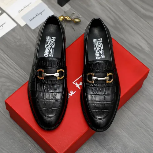 Replica Salvatore Ferragamo Leather Shoes For Men #1399117 $82.00 USD for Wholesale