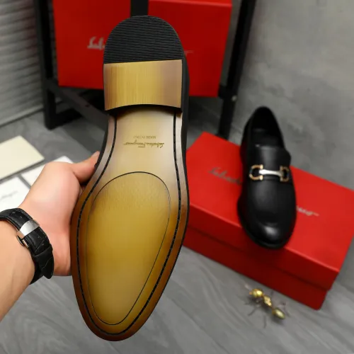 Replica Salvatore Ferragamo Leather Shoes For Men #1399125 $82.00 USD for Wholesale