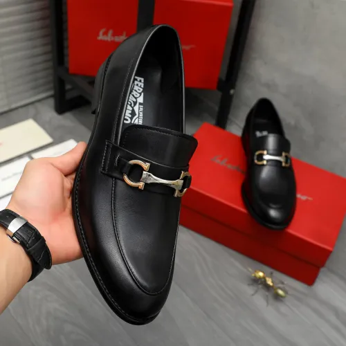 Replica Salvatore Ferragamo Leather Shoes For Men #1399127 $82.00 USD for Wholesale