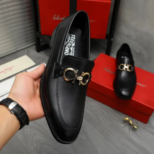 Replica Salvatore Ferragamo Leather Shoes For Men #1399137 $82.00 USD for Wholesale