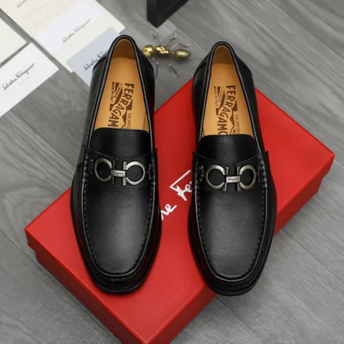 Replica Salvatore Ferragamo Leather Shoes For Men #1399142 $85.00 USD for Wholesale