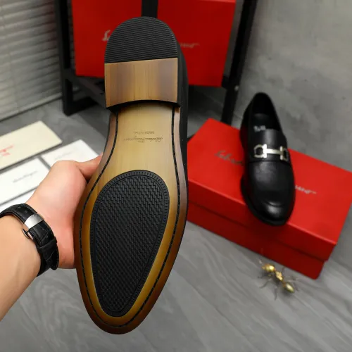Replica Salvatore Ferragamo Leather Shoes For Men #1399143 $82.00 USD for Wholesale