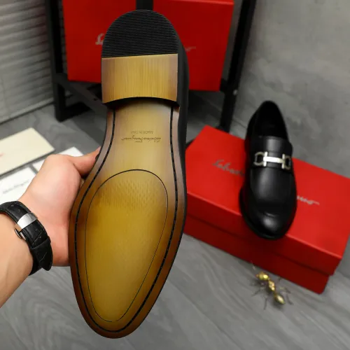 Replica Salvatore Ferragamo Leather Shoes For Men #1399145 $82.00 USD for Wholesale