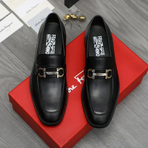 Replica Salvatore Ferragamo Leather Shoes For Men #1399146 $82.00 USD for Wholesale