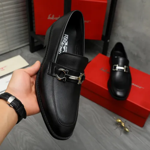 Replica Salvatore Ferragamo Leather Shoes For Men #1399146 $82.00 USD for Wholesale