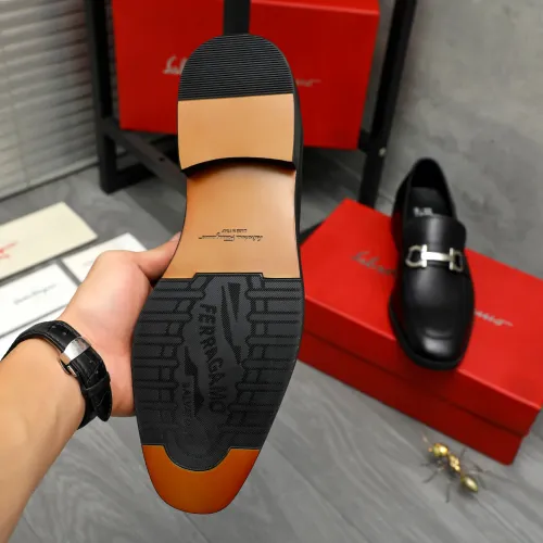 Replica Salvatore Ferragamo Leather Shoes For Men #1399147 $82.00 USD for Wholesale