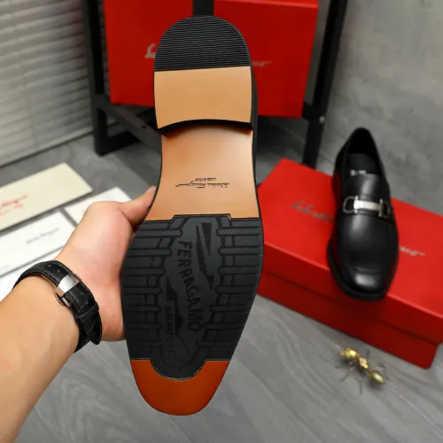 Replica Salvatore Ferragamo Leather Shoes For Men #1399150 $82.00 USD for Wholesale