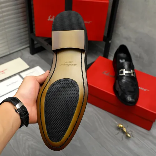 Replica Salvatore Ferragamo Leather Shoes For Men #1399153 $82.00 USD for Wholesale