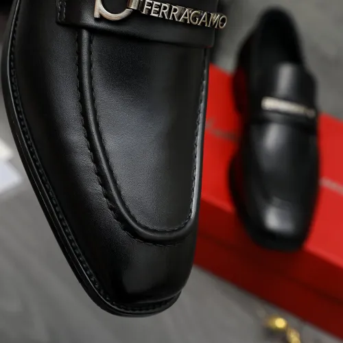 Replica Salvatore Ferragamo Leather Shoes For Men #1399154 $85.00 USD for Wholesale