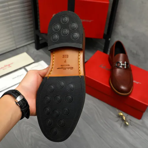 Replica Salvatore Ferragamo Leather Shoes For Men #1399158 $125.00 USD for Wholesale