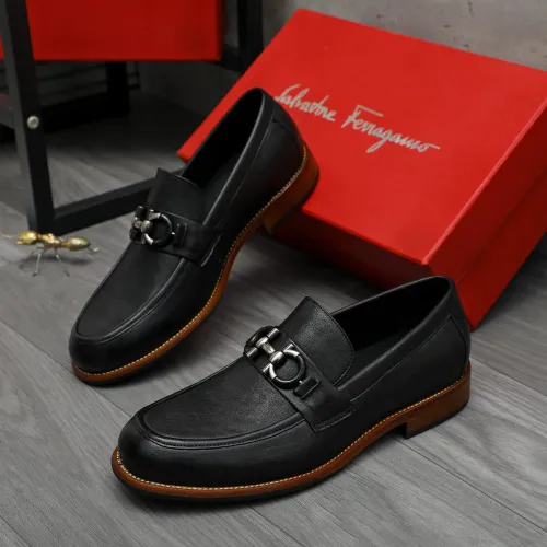 Salvatore Ferragamo Leather Shoes For Men #1399159, $125.00 USD, [ITEM#1399159], Salvatore Ferragamo Leather Shoes
