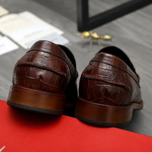 Replica Salvatore Ferragamo Leather Shoes For Men #1399161 $125.00 USD for Wholesale